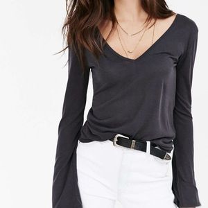 Silence and Noise Deep V Long Sleeve Shirt
